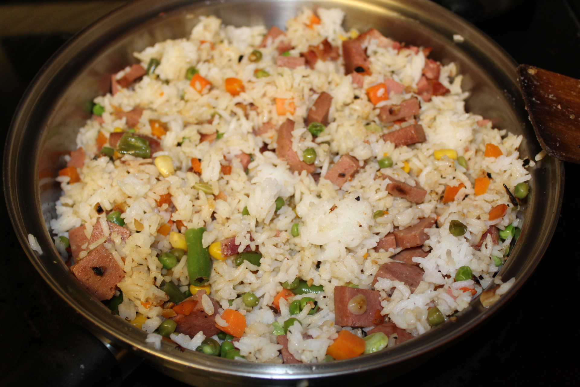 Bacon and Spam Fried Rice 7 Steps Instructables