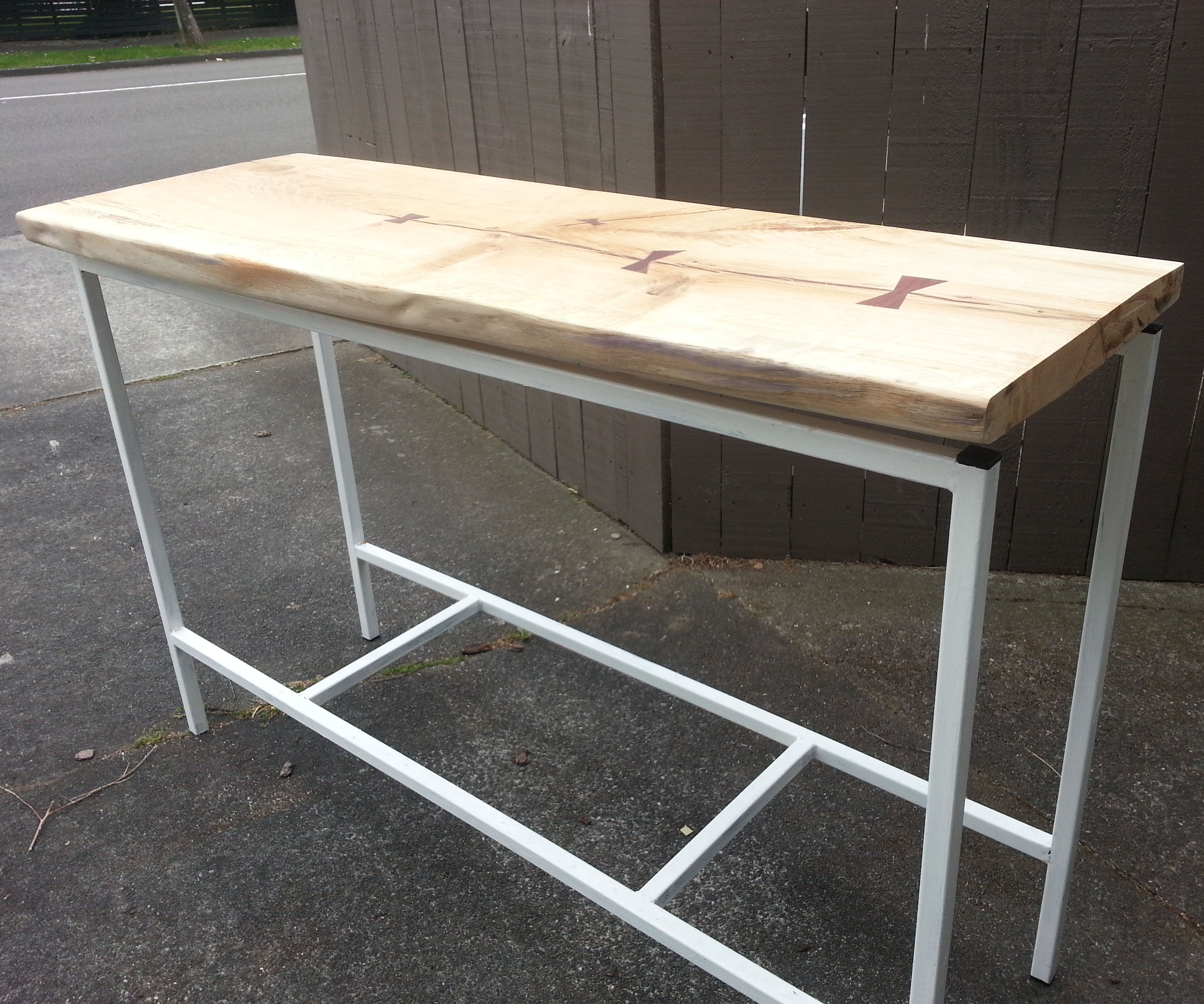 Bar With Floating Live Edge Top