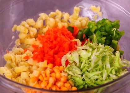 Mixing the Veggies