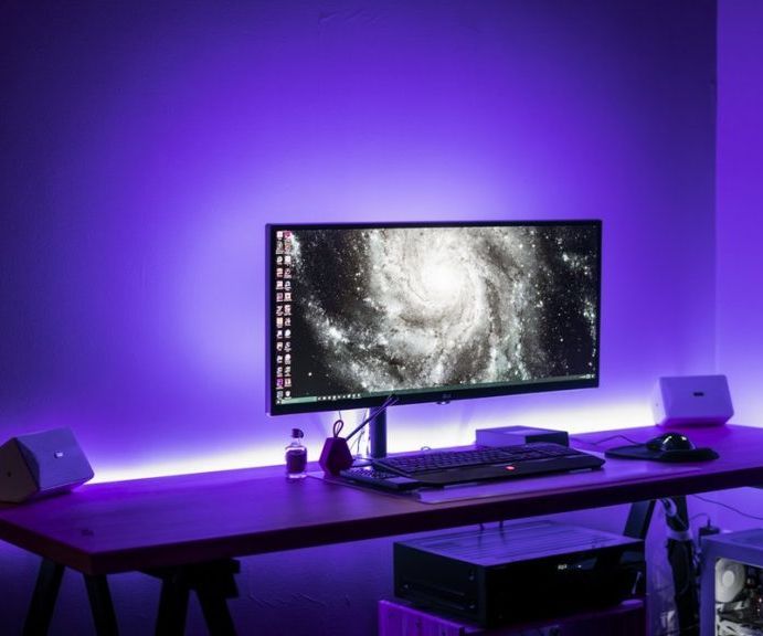 Music Reactive LED Strip (Modern Workspace)
