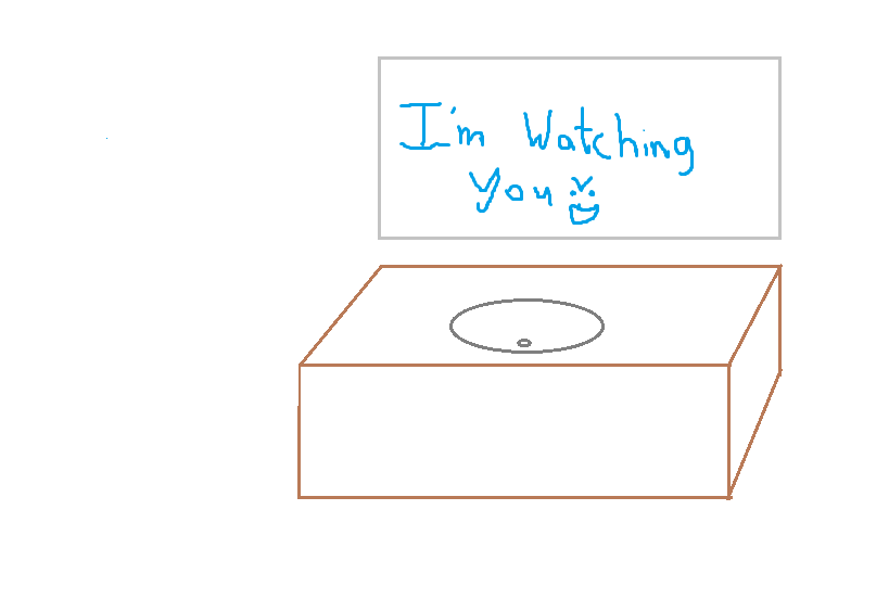 Spooky Halloween Mirror Message.