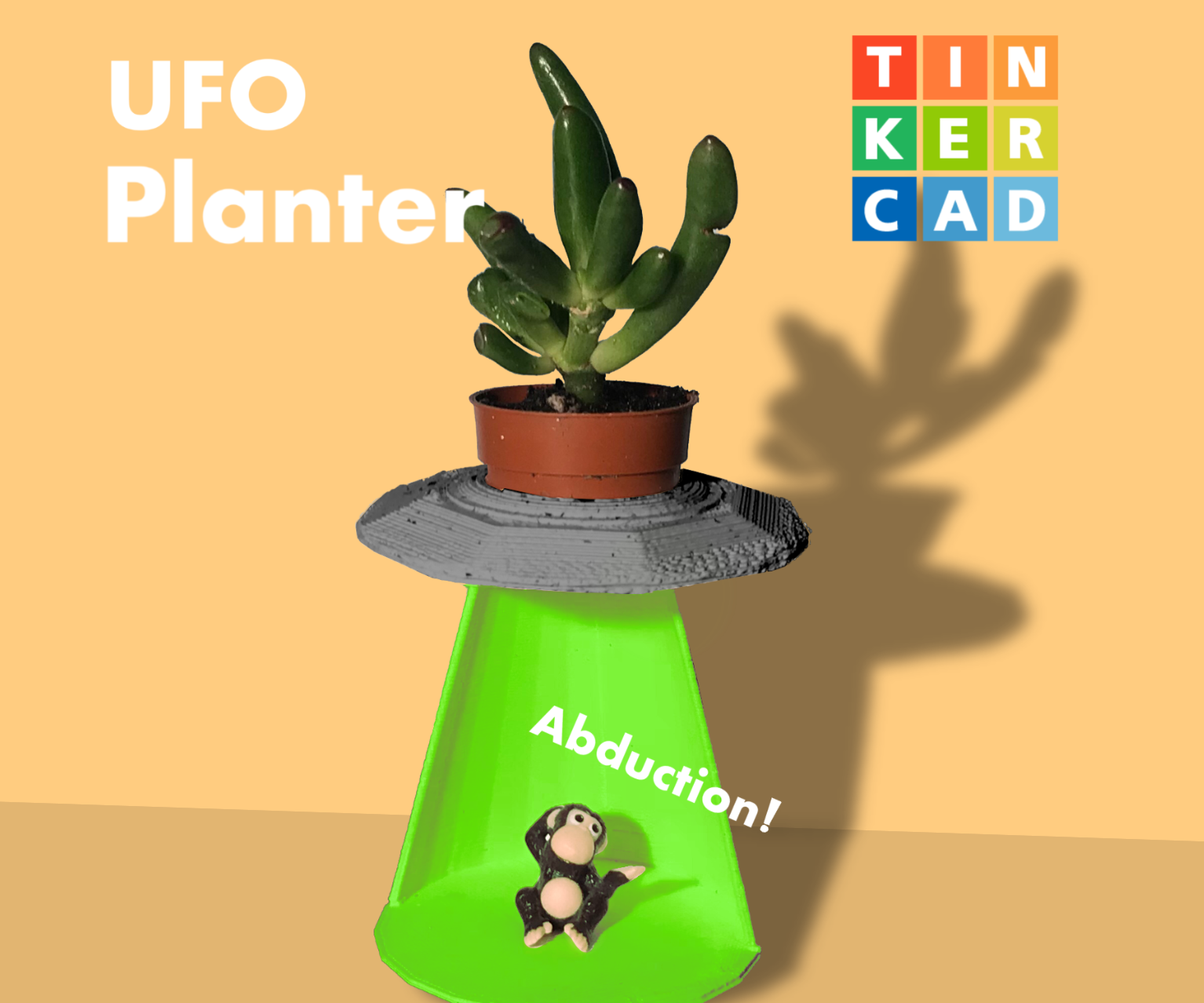 Tinkercad UFO Abduction Planter!