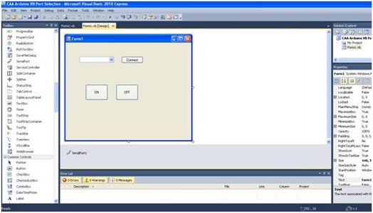 VISUAL BASIC and ARDUINO : COM PORT SELECTION & ON OFF BUTTON : 4 Steps ...
