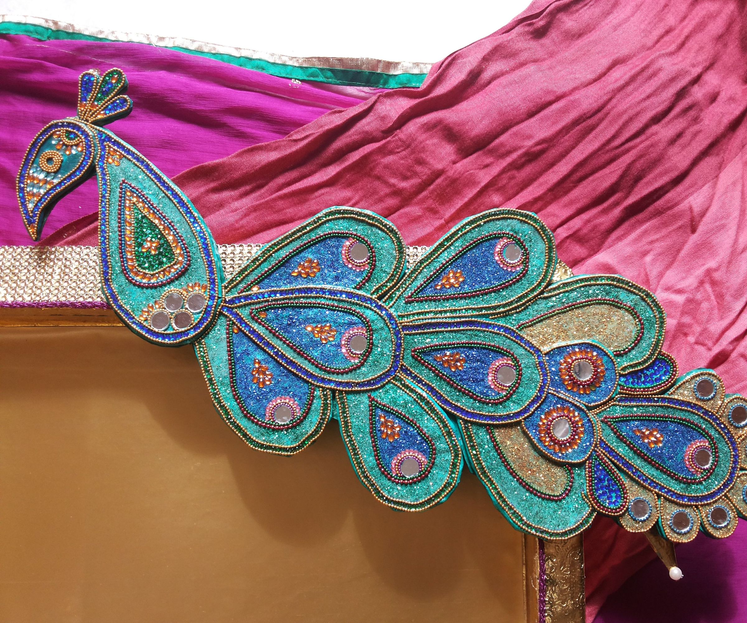 Corrugated Paper Sheet Peacock With a Bling !