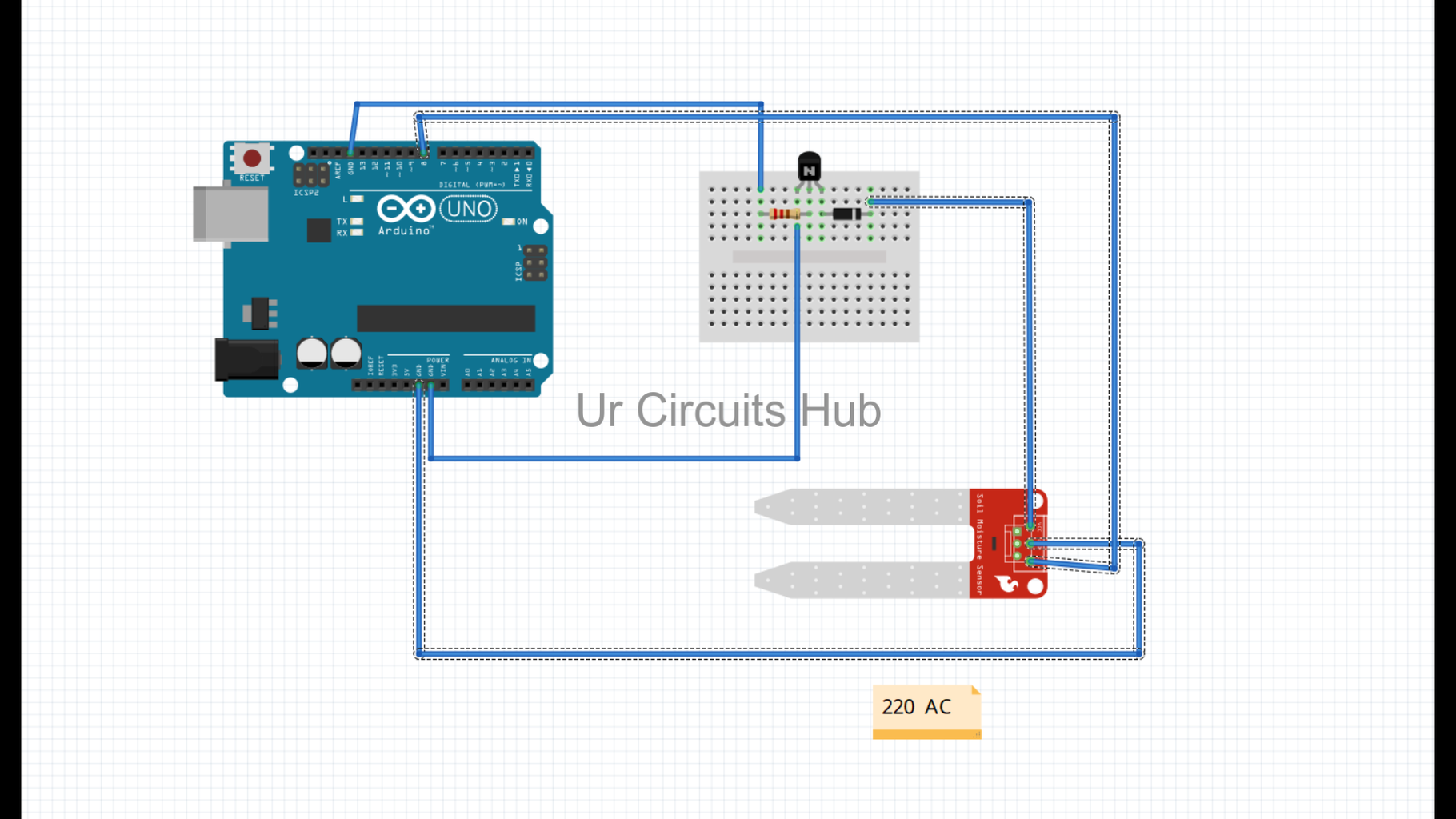 Automatic Watering System for Plants Using Arduino : 13 Steps ... Circuit Diagram