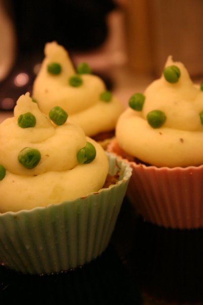 Sausage and Mash Cupcakes