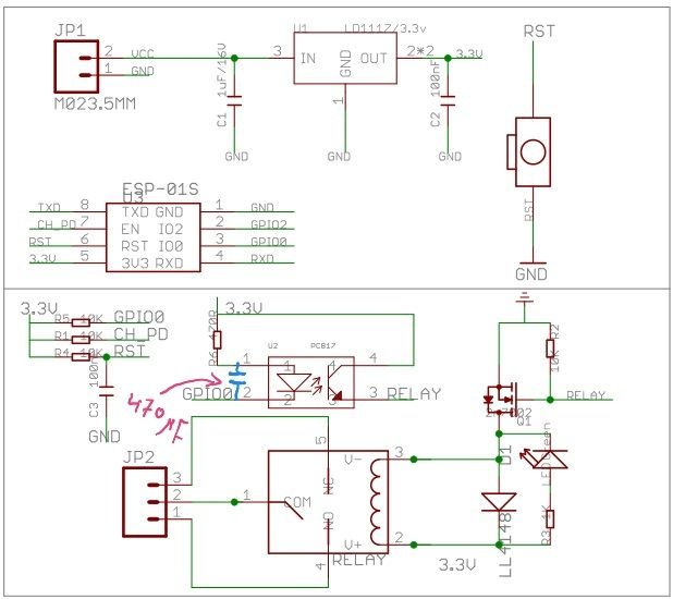 Schema con fotoaccoppiatore