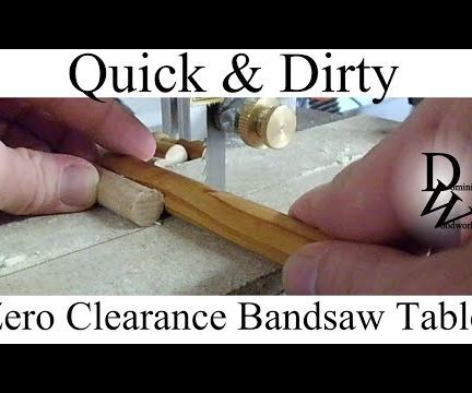 Quick & Dirty Zero Clearance Bandsaw Table
