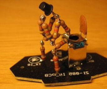 Hand-soldering Funny Villain of Scrap Circuit Board Electronic Components