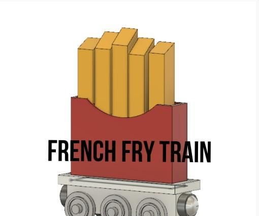 3D Printed Toy French Fry Train