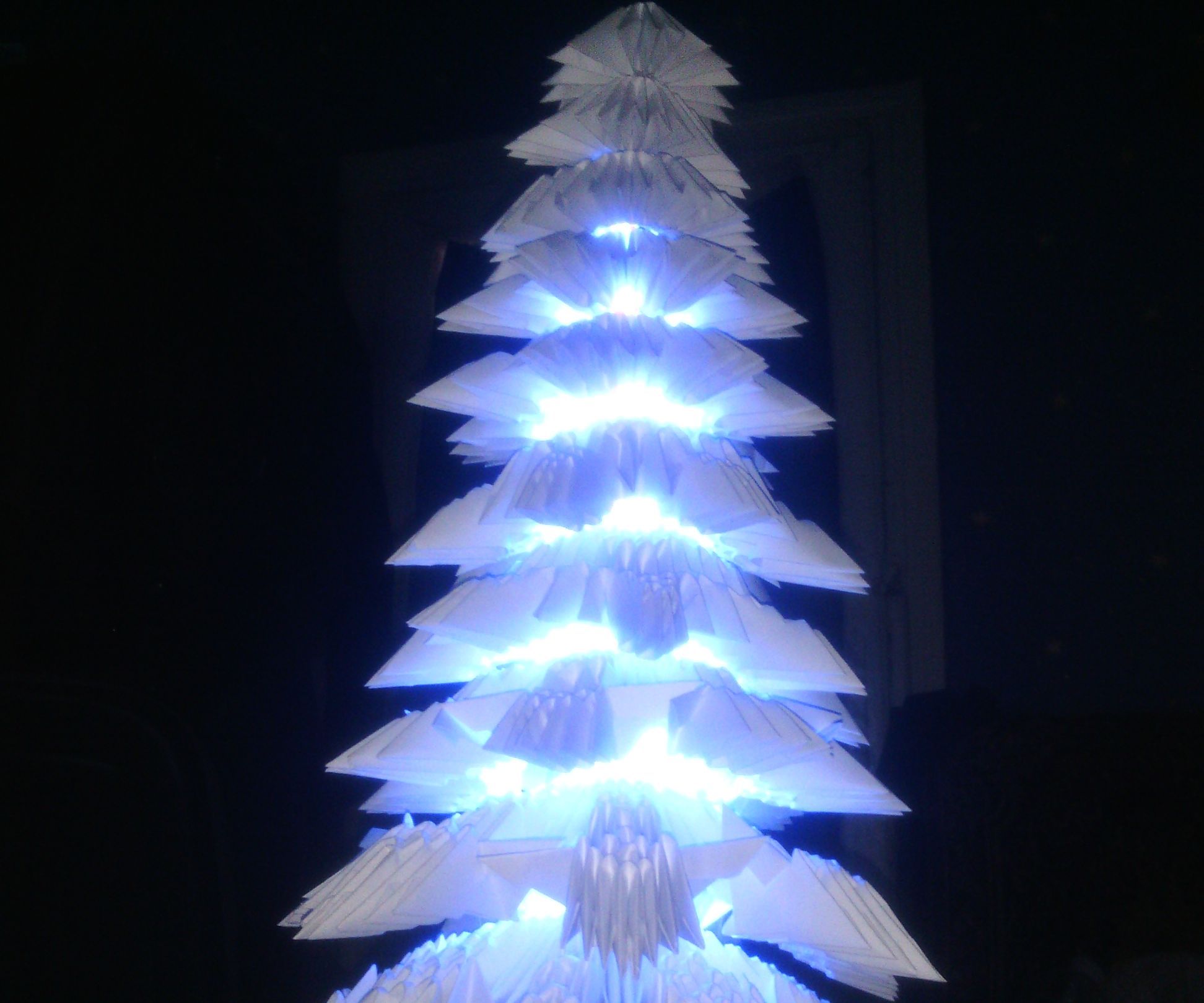 Origami Lit Christmas Tree