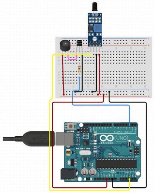 Interfacing Flame Sensor With Arduino To Build A Fire