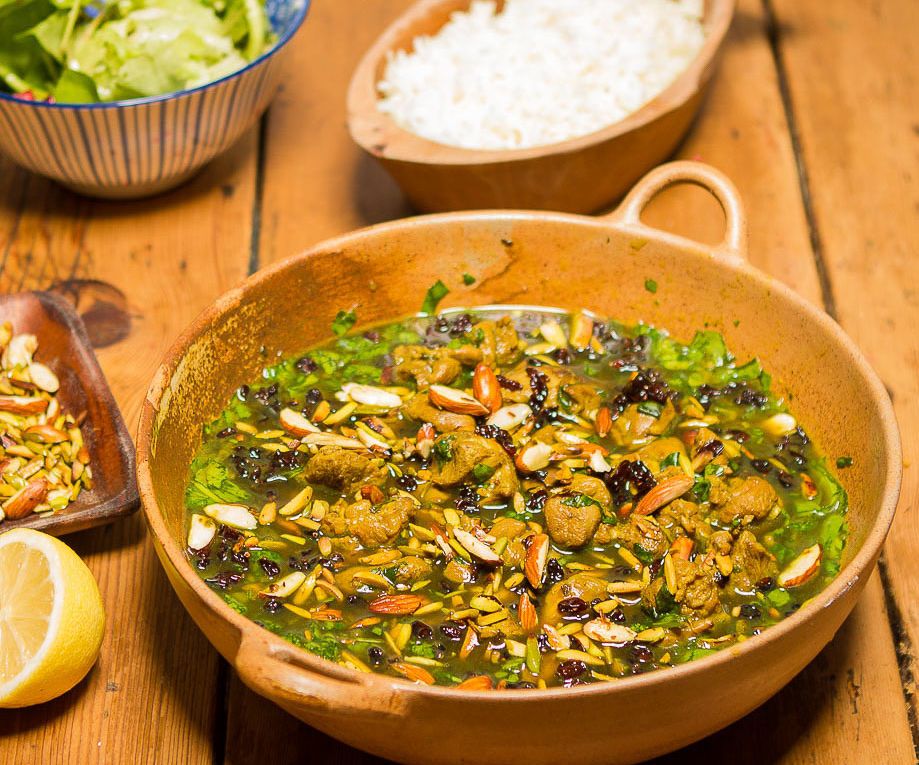 Chicken Stew With Barberries, Saffron and Rosewater