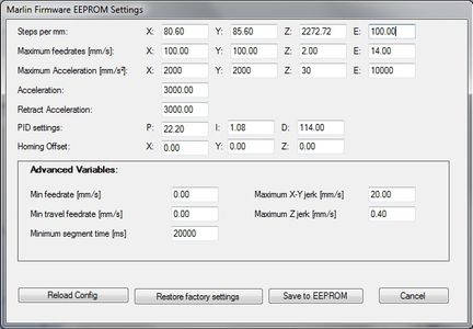 EEPROM Settings Configured