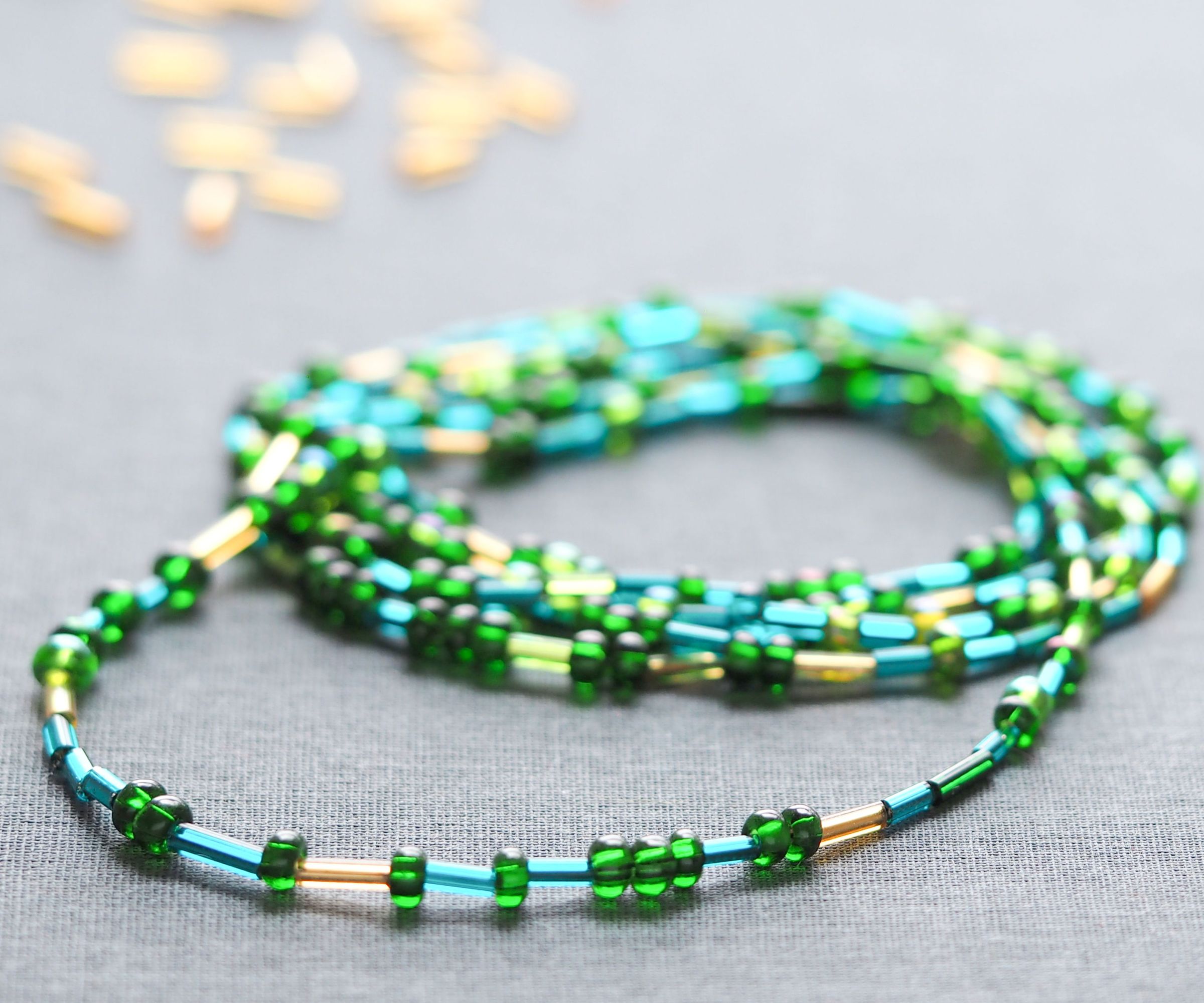 Morse Code Beaded Wrap