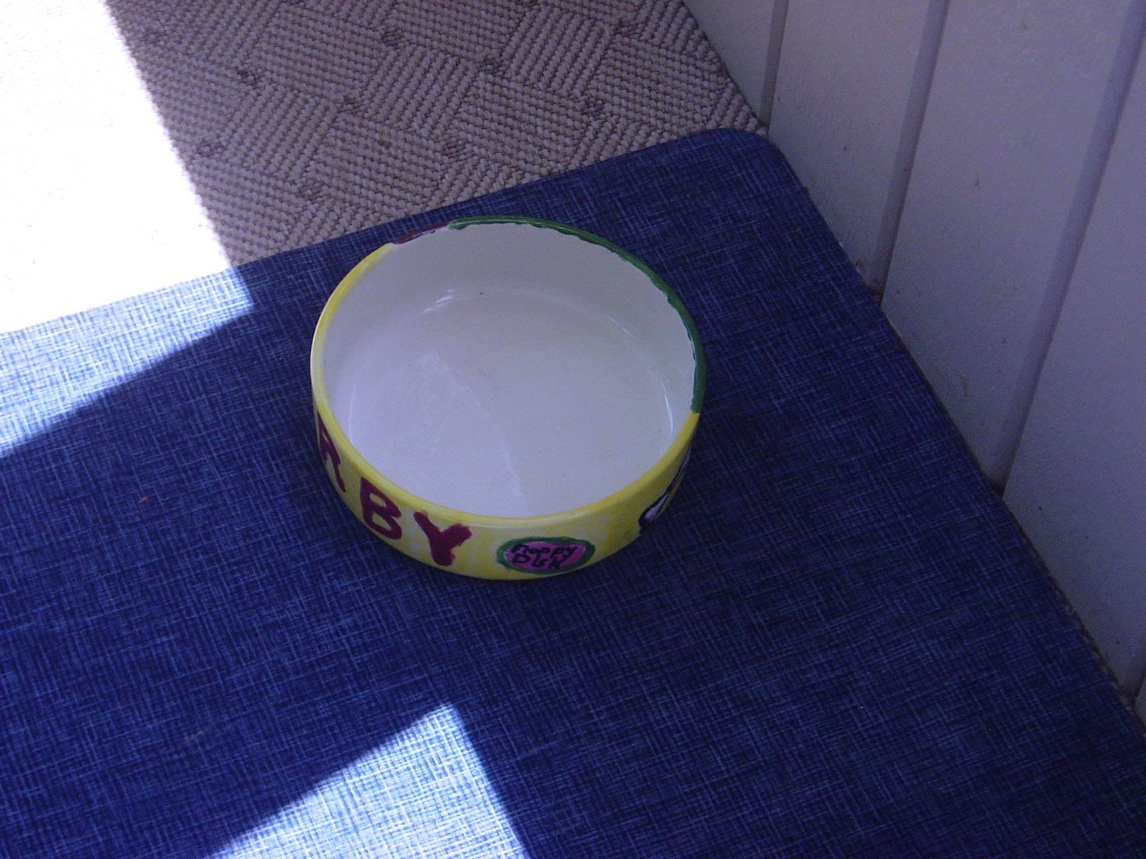 Clay Fired Dog Bowl