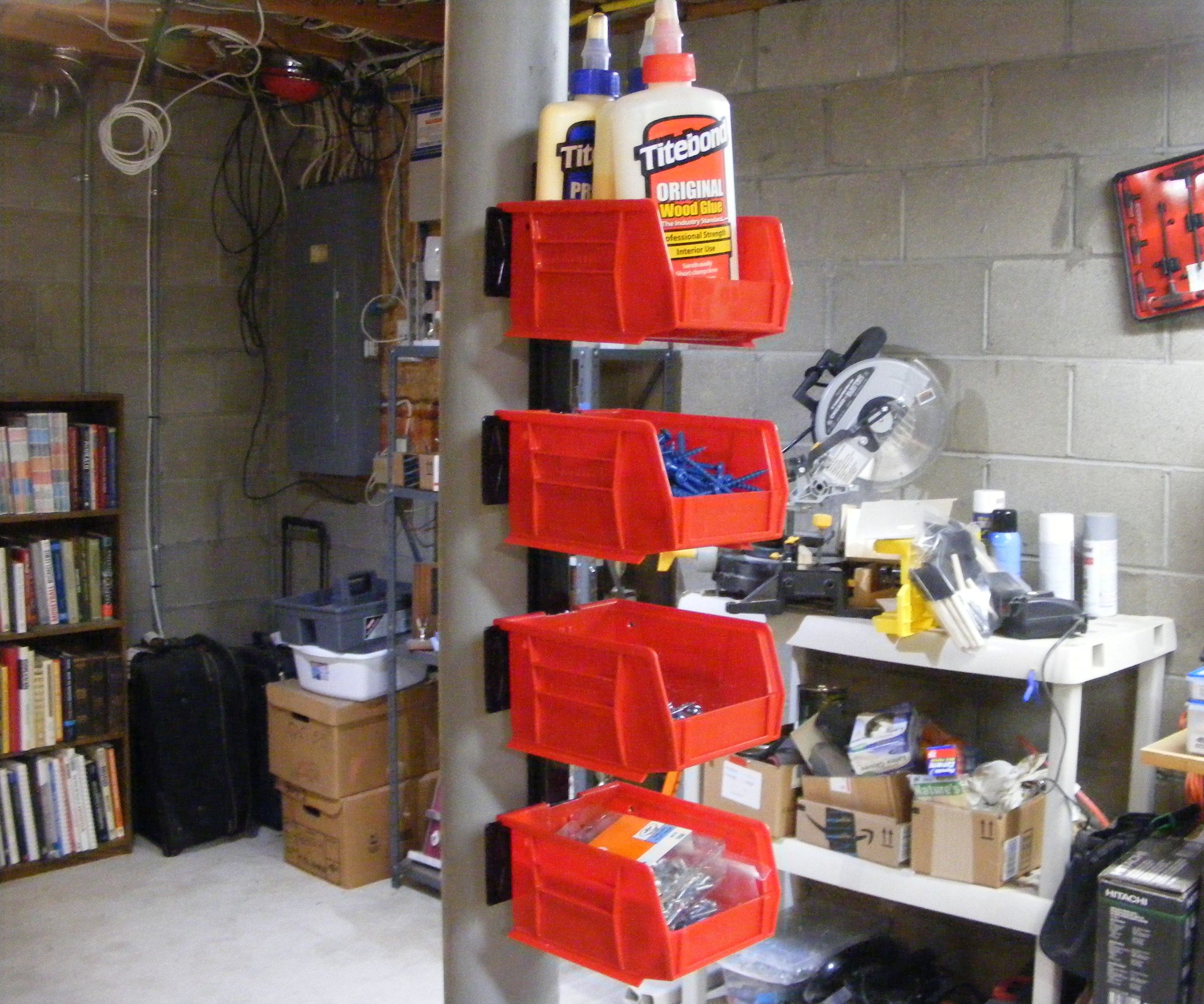 Magnetically Attached Small Part Bins