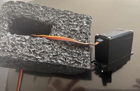 Drill Hole for Servo + Wire