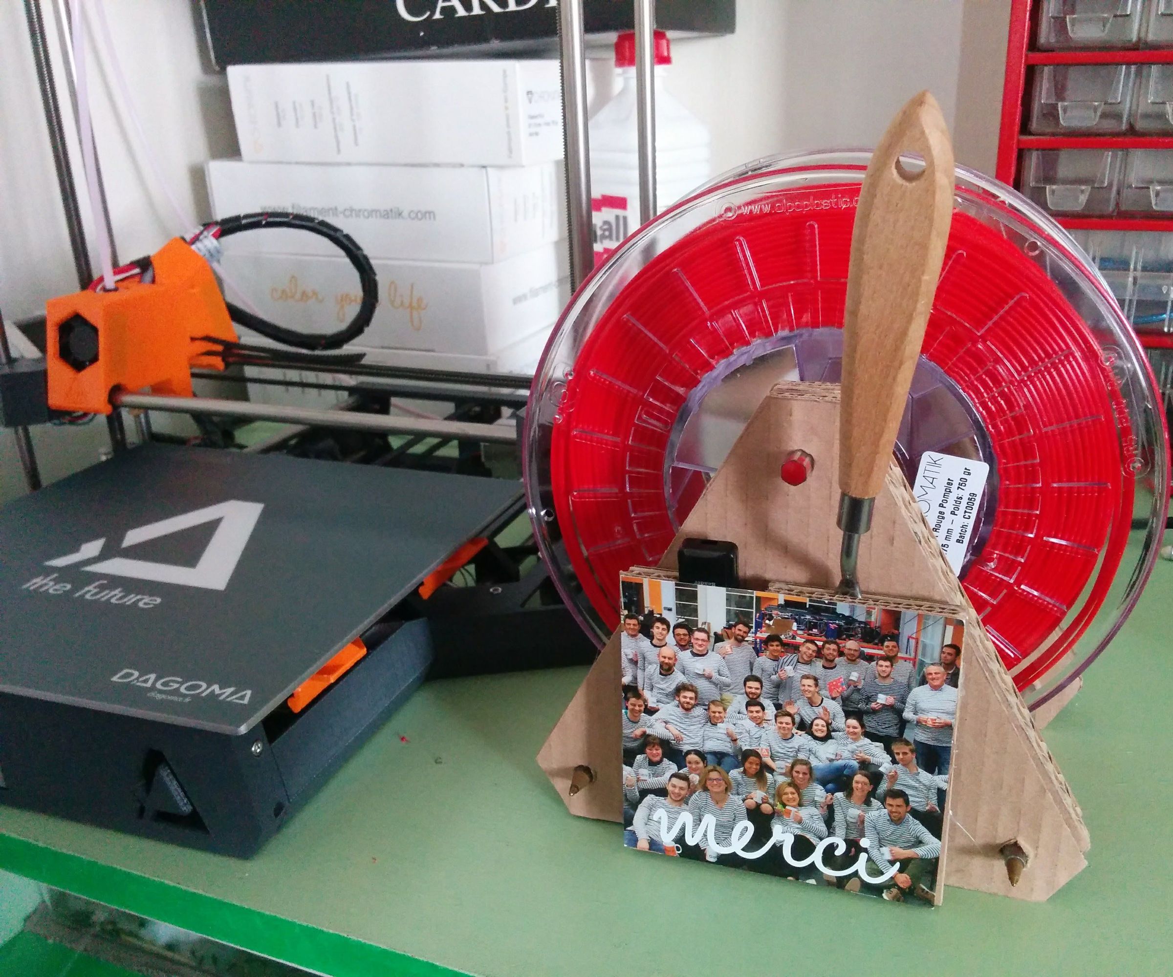 Cardboard Spool Holder