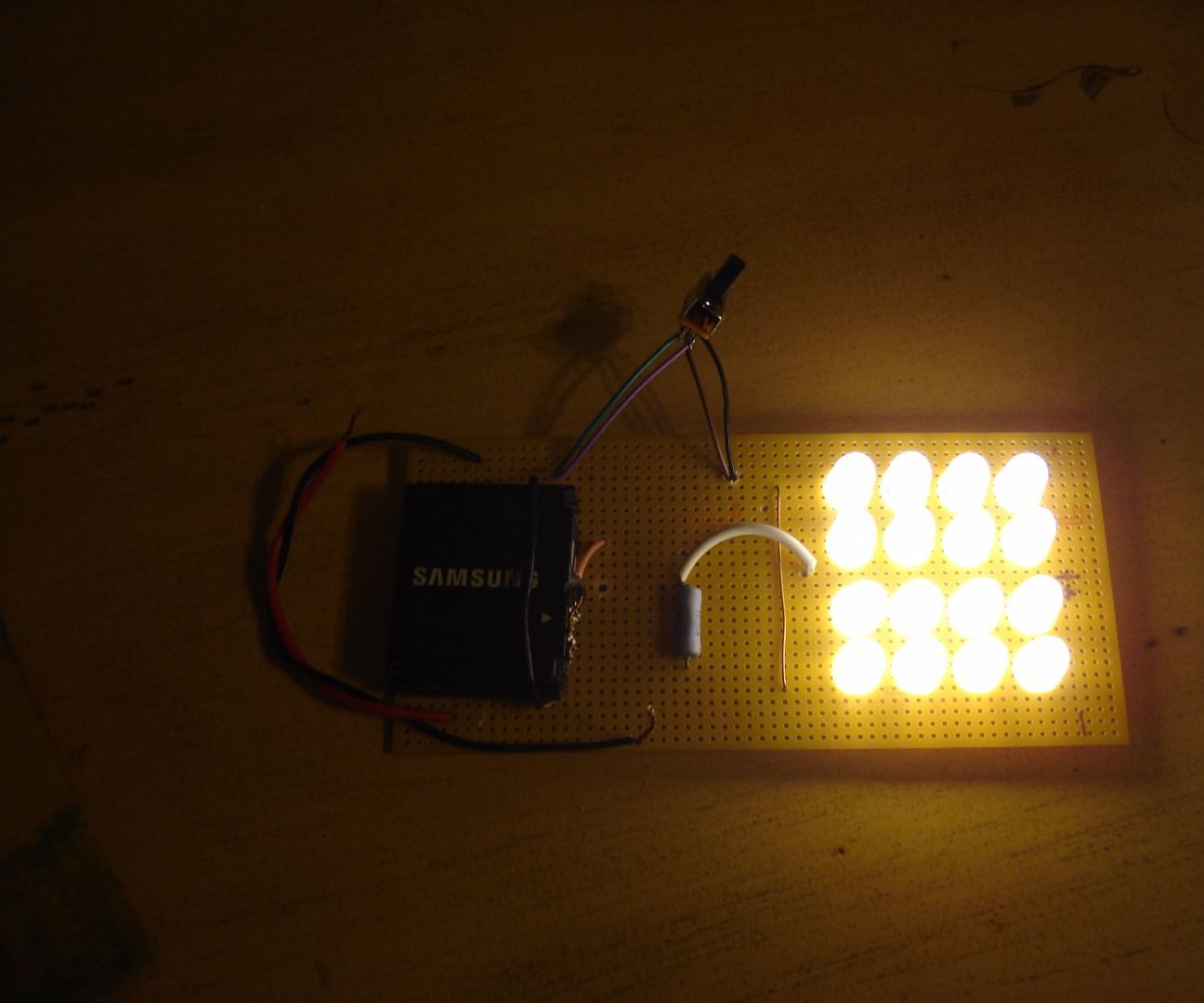 Cell Phone Battery Flashlight