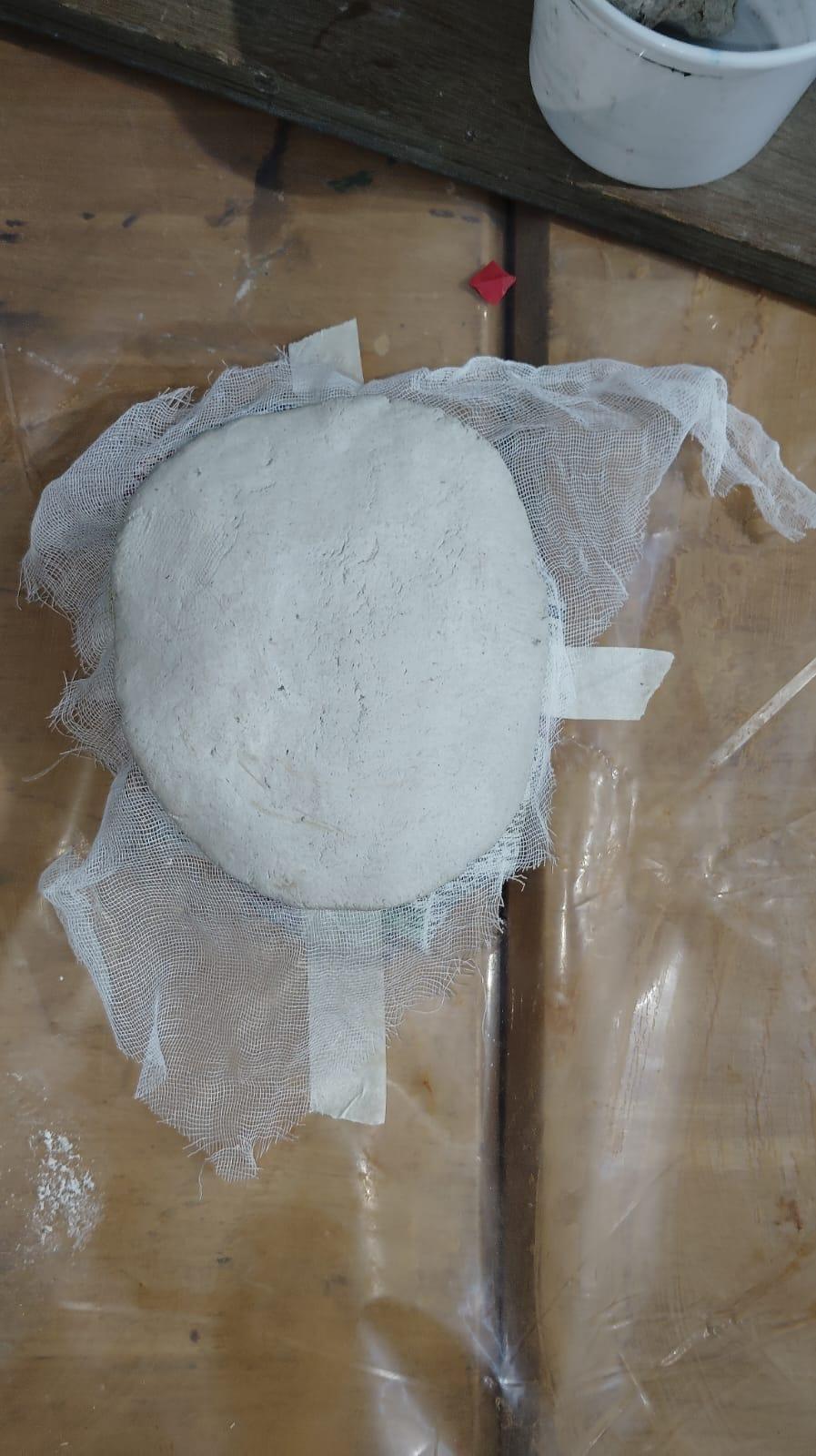 Spread the Cotton Gauze and Put Clay on Top of It