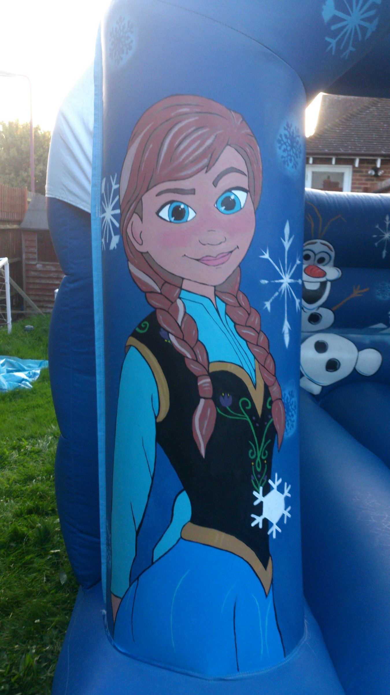 Painting Onto a Bouncy Castle