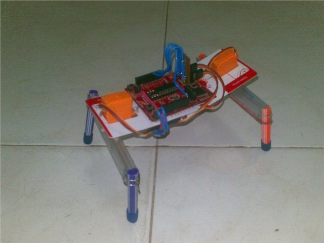 Two Servo Walking Robot Controlled by TI Launchpad