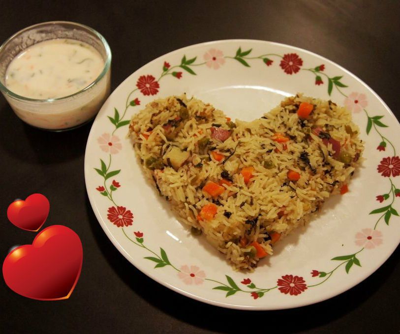 Vegetable Rice Cooked With Coconut Milk