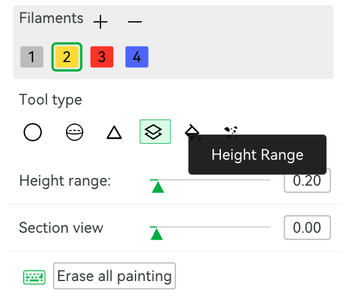 Height Range Tool