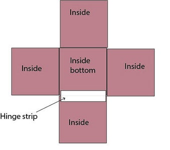 Adhering Paper to the Bottom and Sides, and Attaching the First Four Paper Hinges