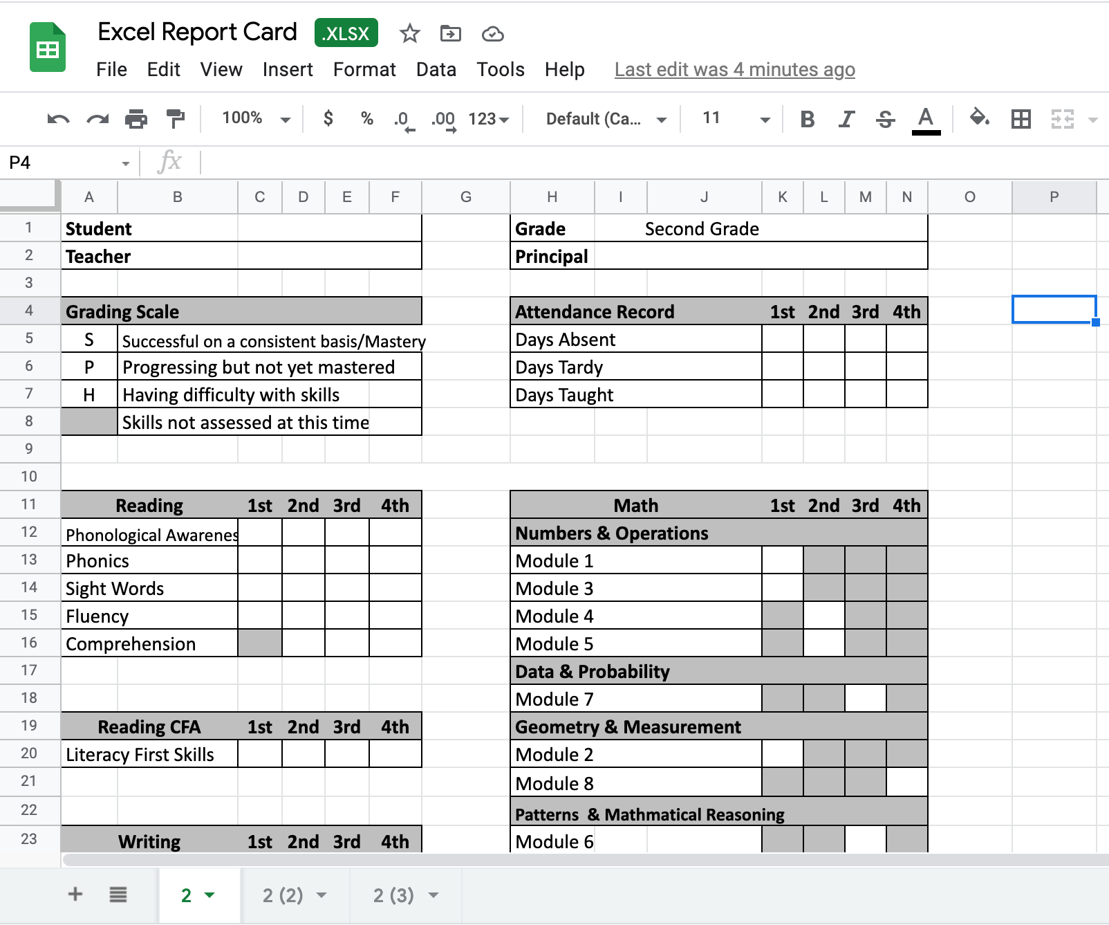 Excel Program Shortcuts
