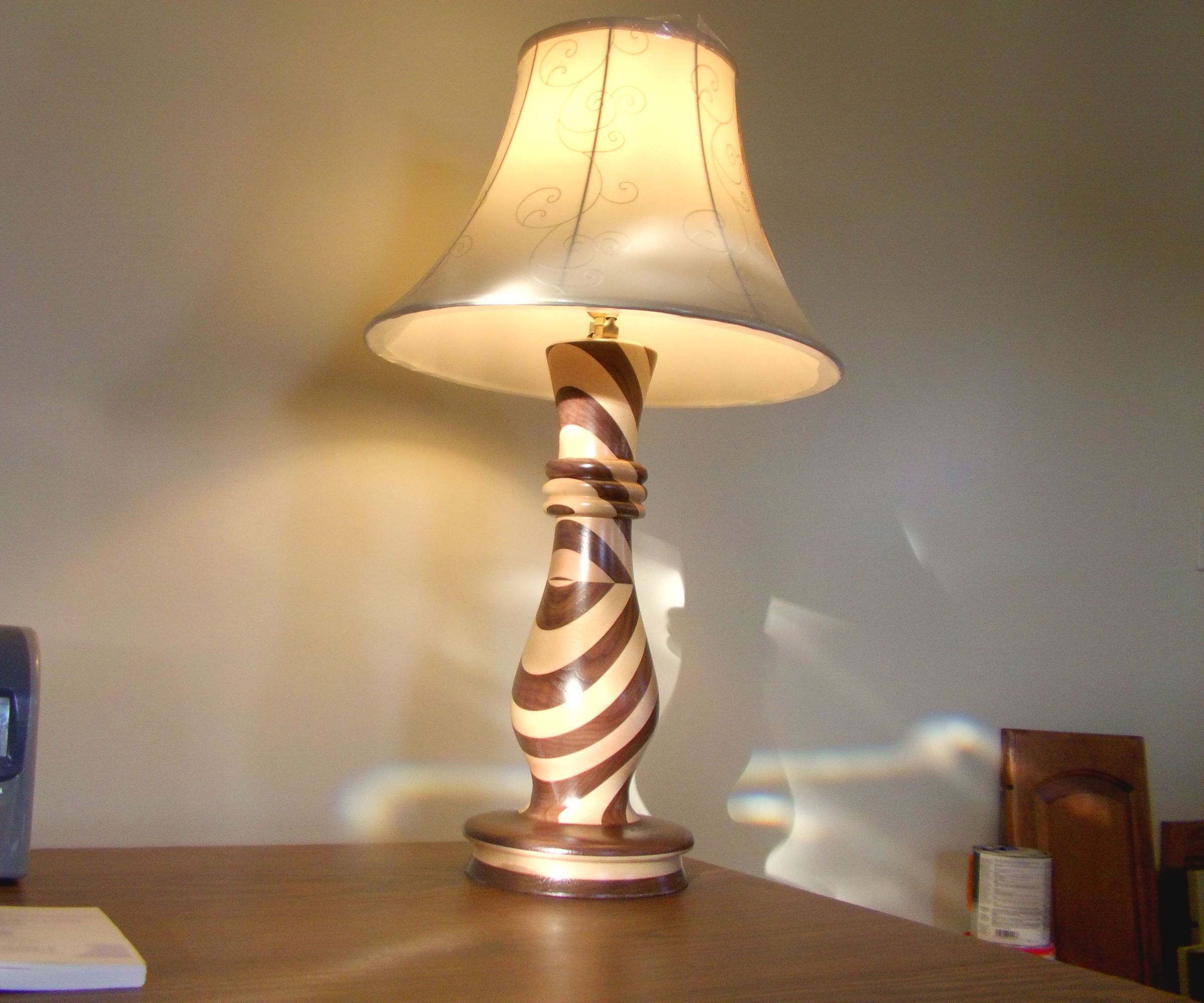 Walnut and Maple Lamp