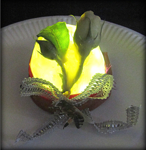Beeswax Real Rose LED Candle 
