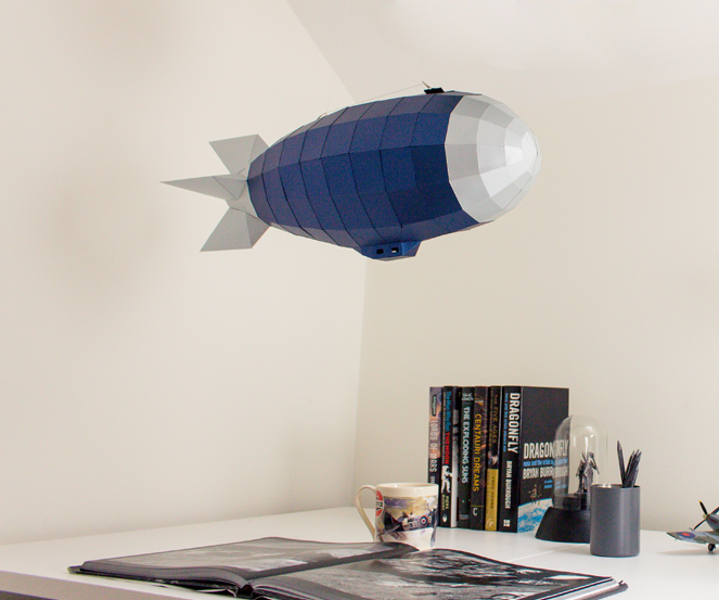 Airship Low Poly Papercraft 3D Model
