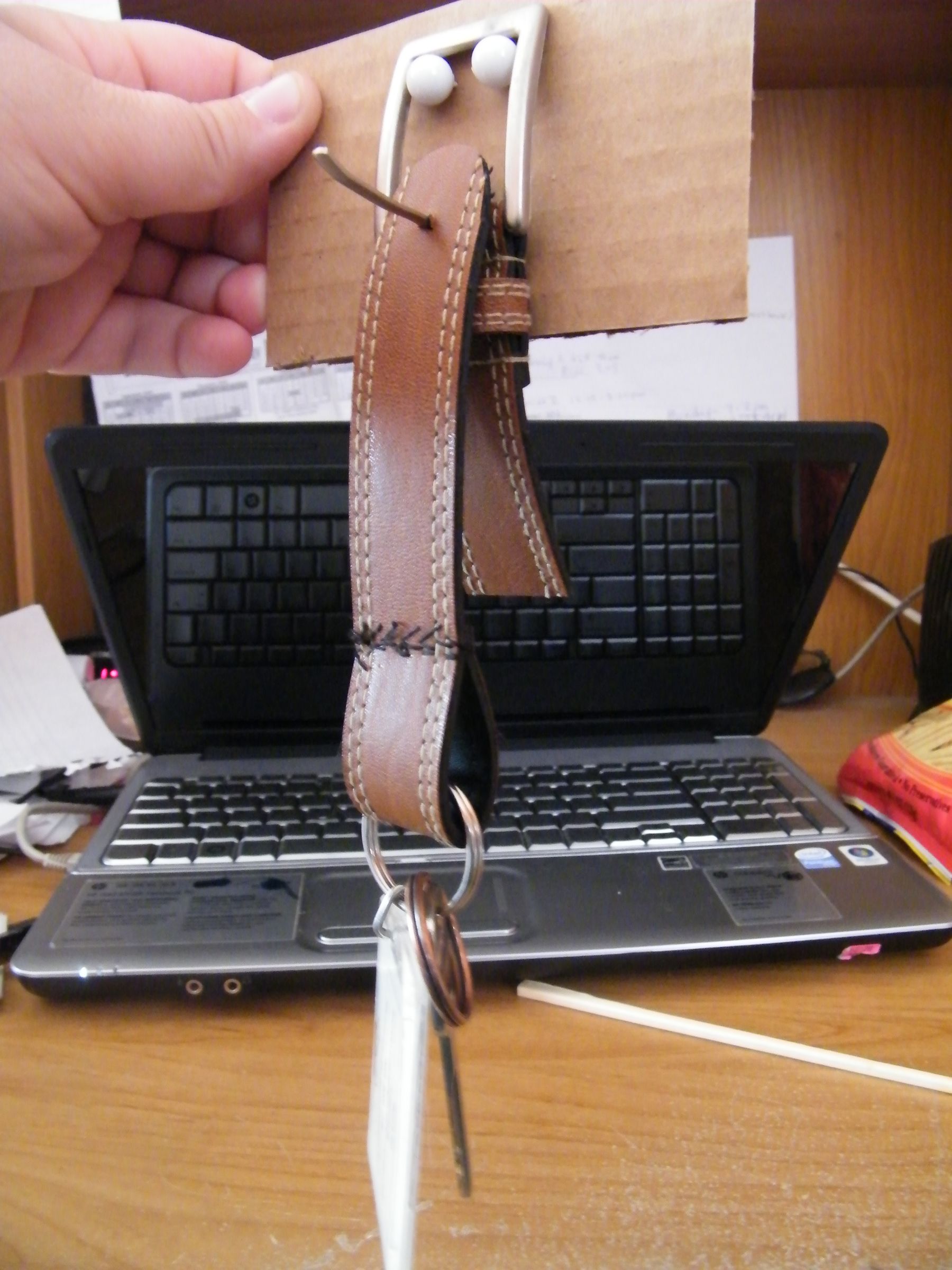 Never Misplace Your Keys (Belt buckle hook and belt strap key-chain)