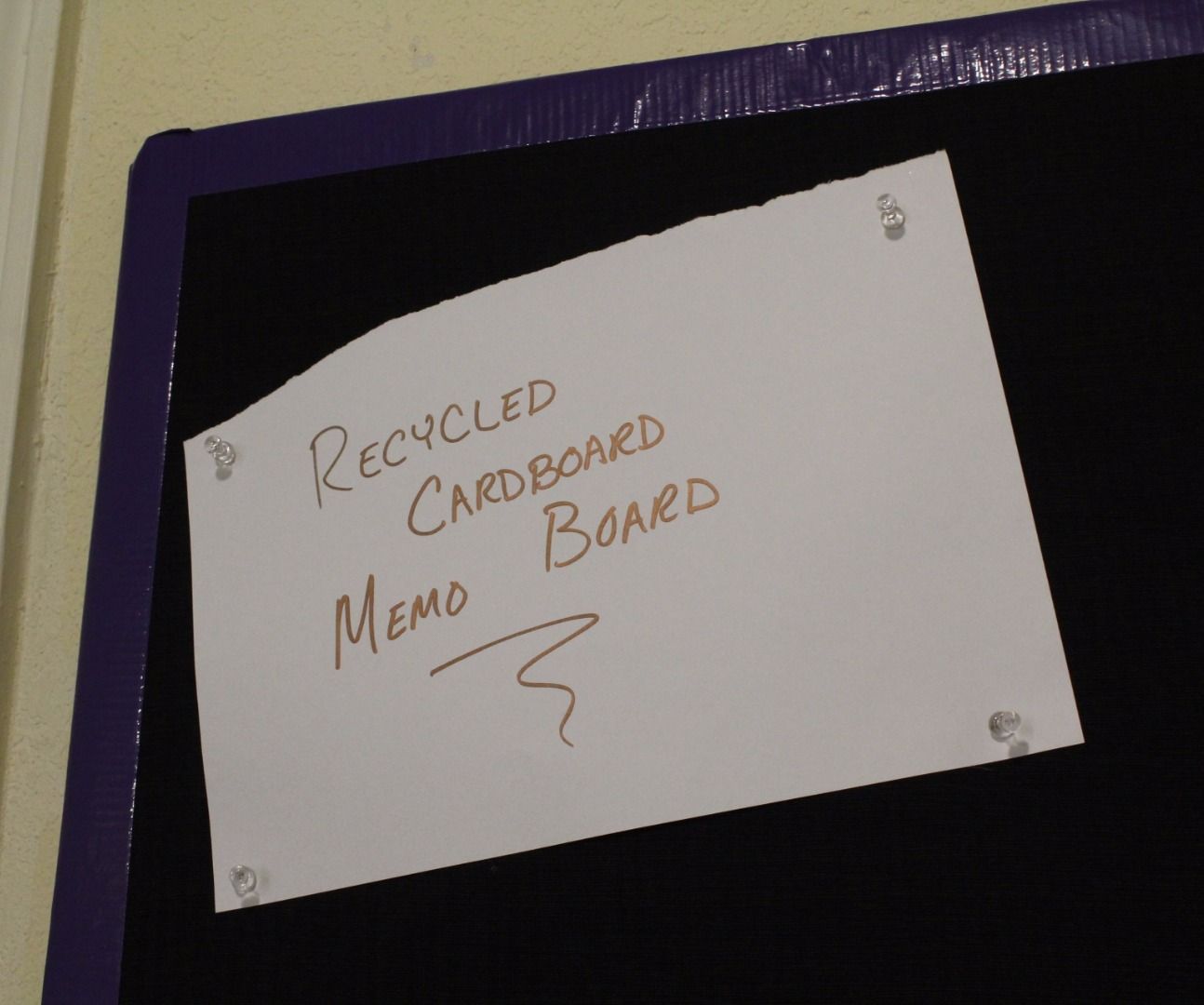 Recycled Cardboard Memo Board