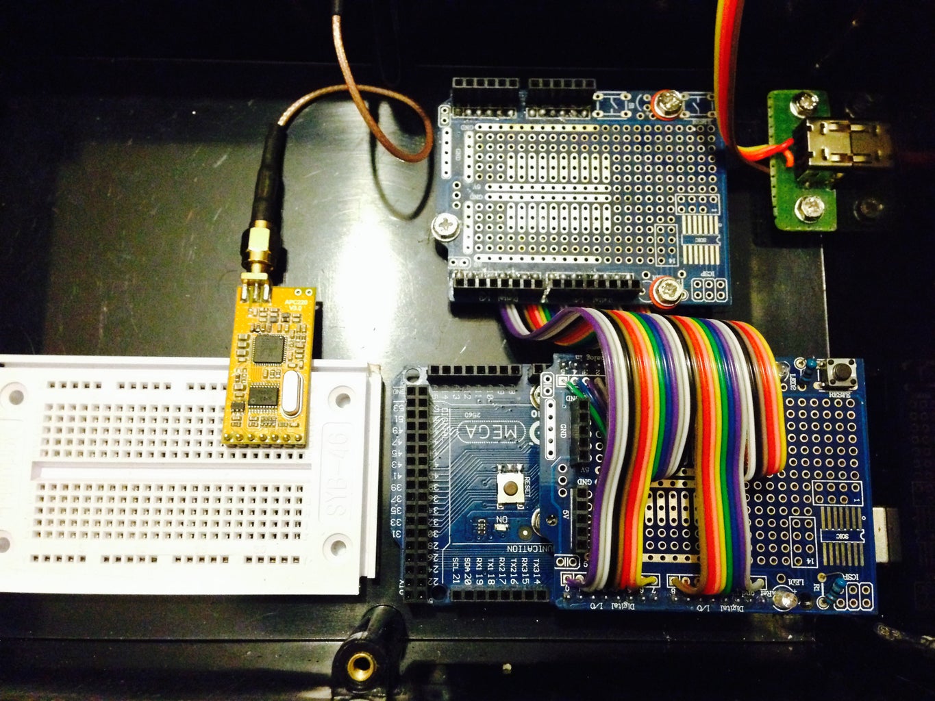 Placing the Arduino Mega and the Other Boards