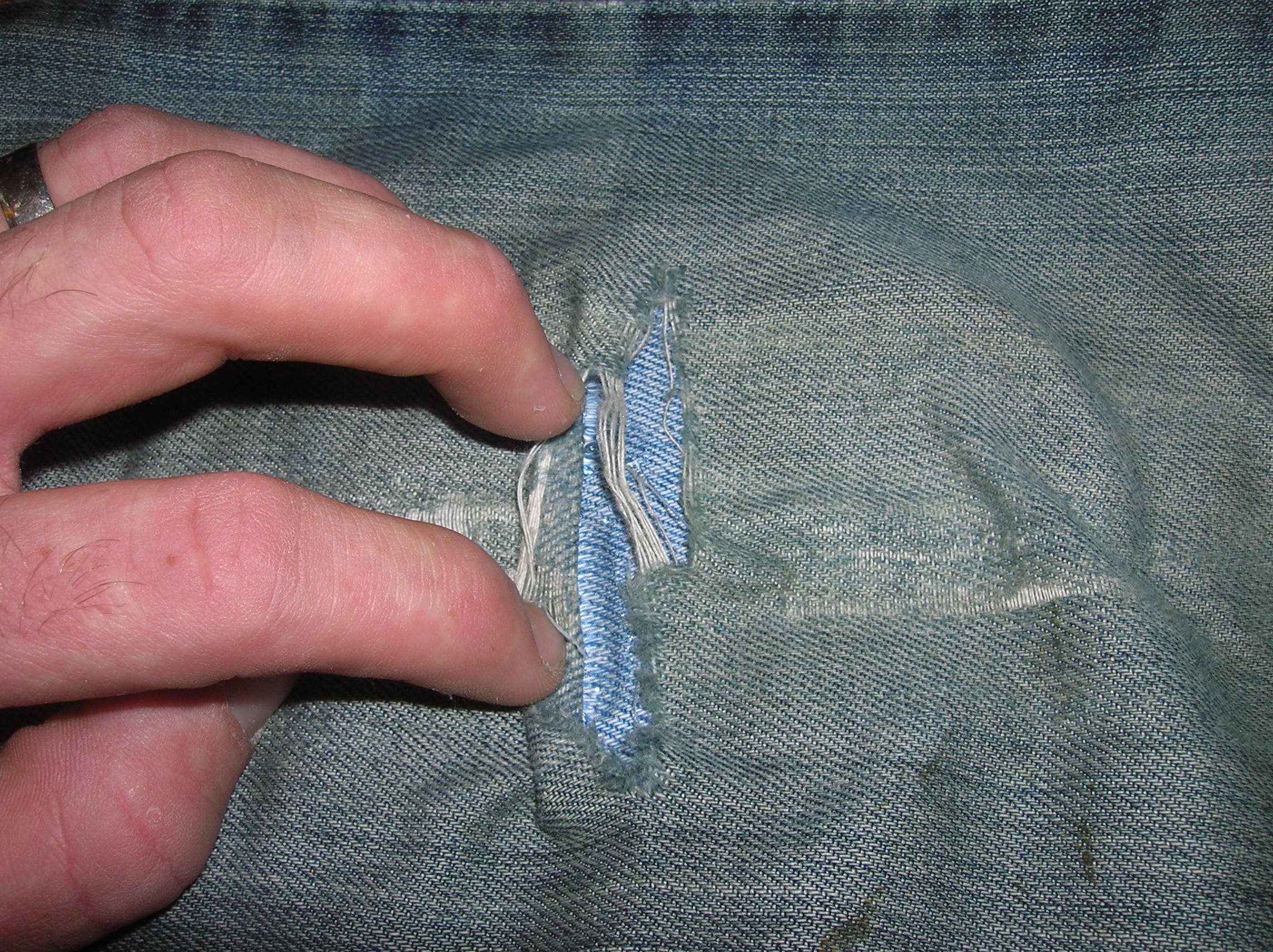 No Sew Jeans Patch 7 Steps Instructables