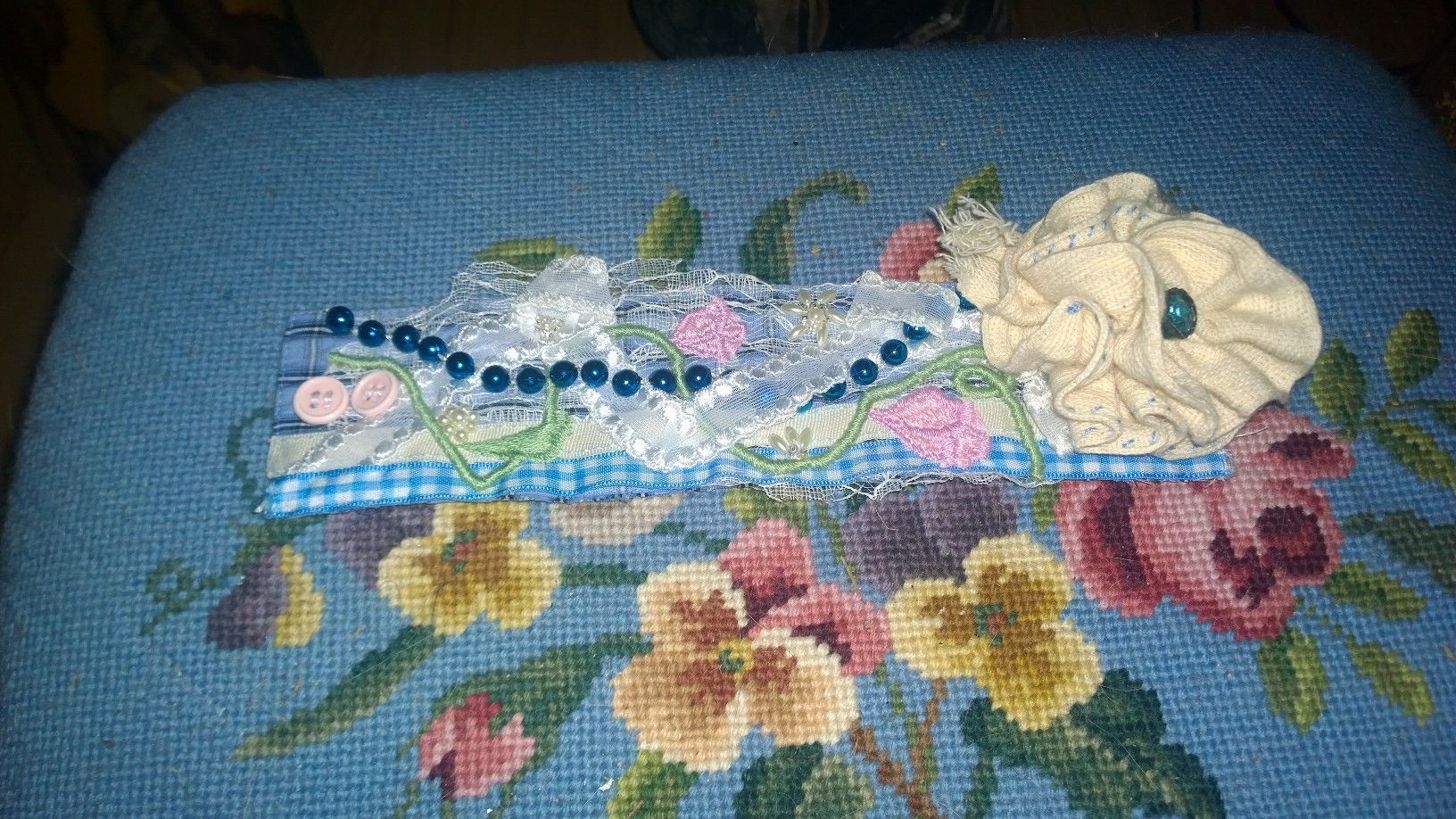 Embroidered Cuff Bracelet