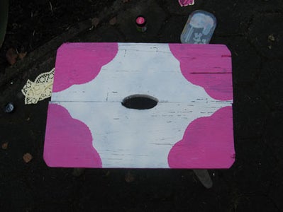 With a Paint Brush I Made the Corners Pink