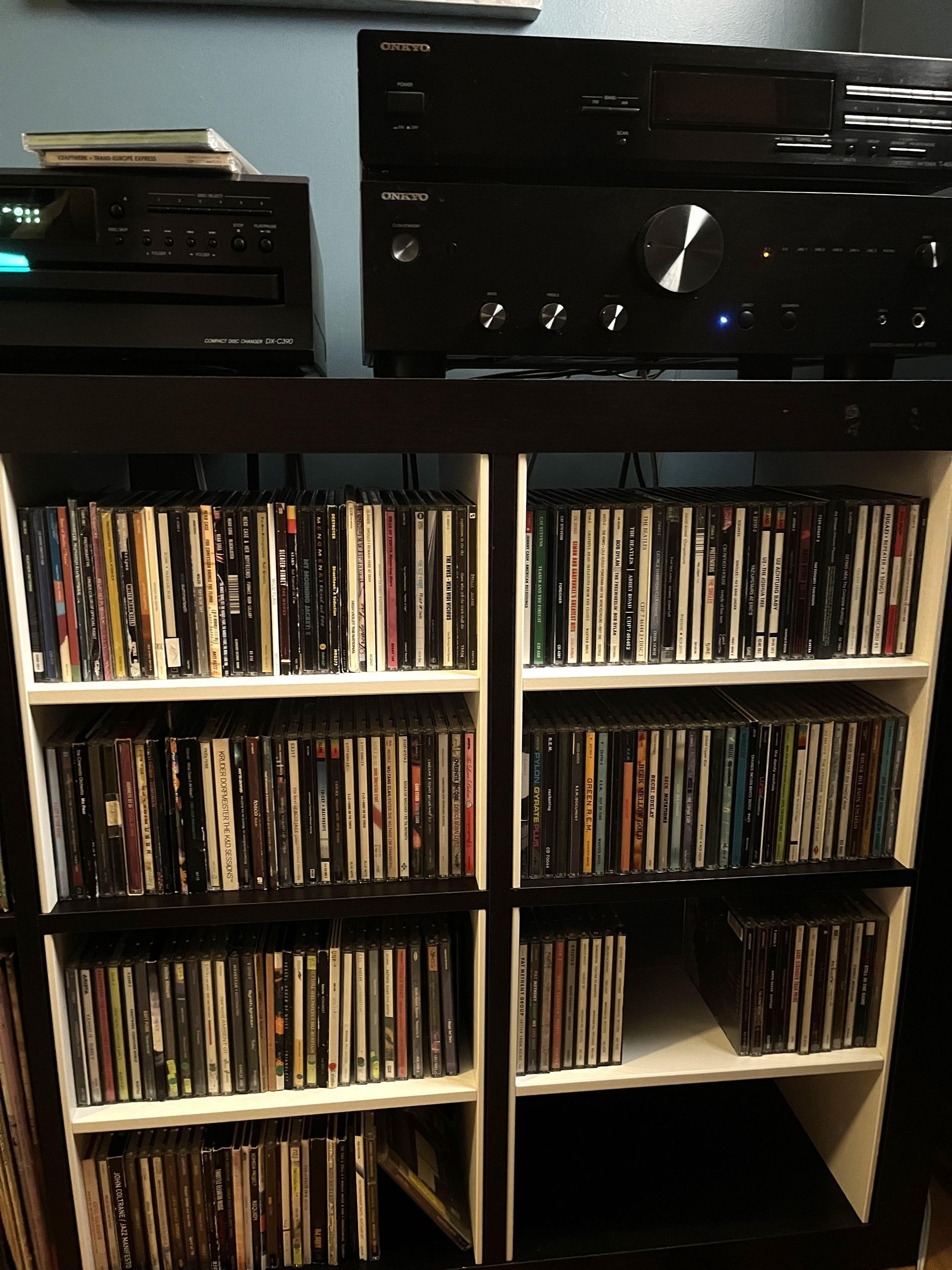 IKEA Kallax Shelf Insert CD Backstop Using SelfStick Weatherseal 3