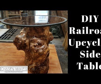 100% Upcycled DIY Railroad Side Table