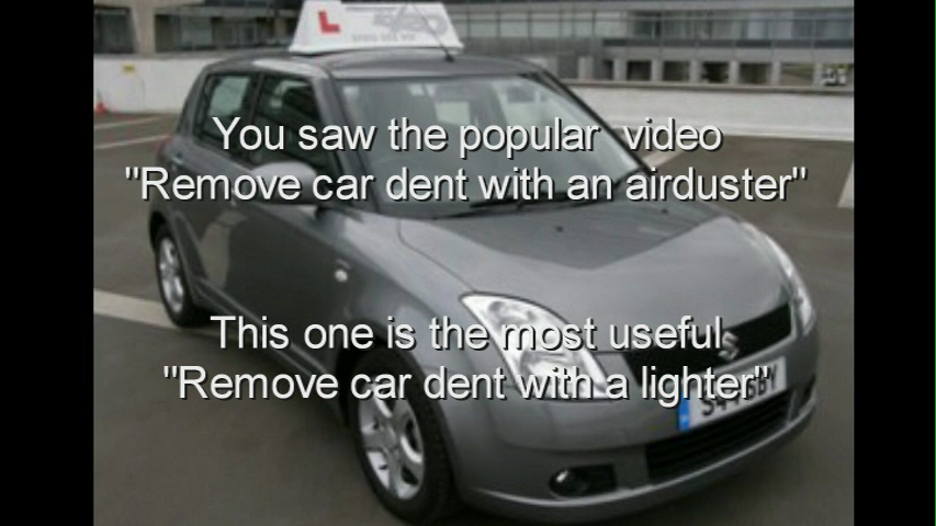 Remove Car Dent With a Lighter !