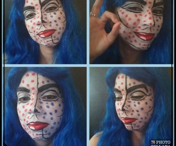 Pop Art Girl Face Paint
