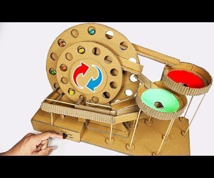 How to Make DIY MARBLE Run Machine From Cardboard Science Project at HOME