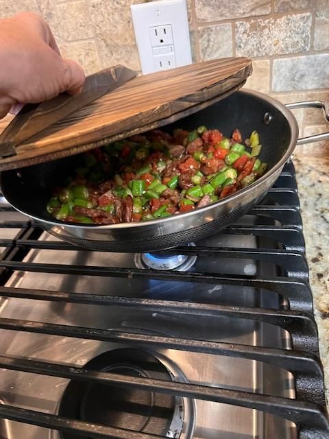 Smothered Okra Entree With Spicy Cucumber Side