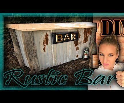 Rustic Pallet Wood Bar