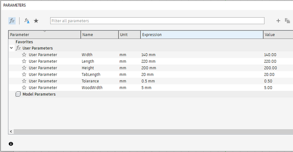 Defining Parameters