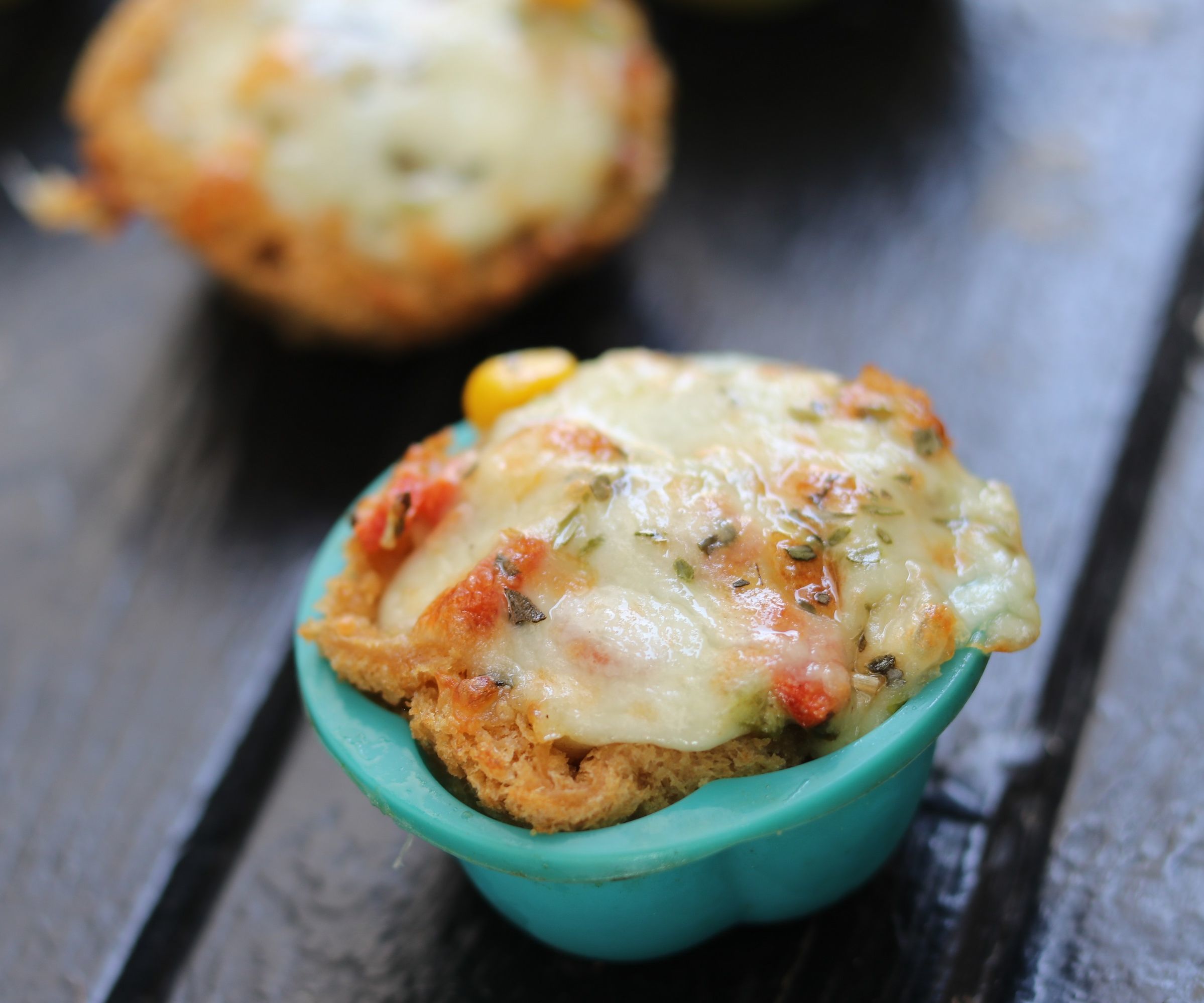 Bread Pizza Cups in Airfryer