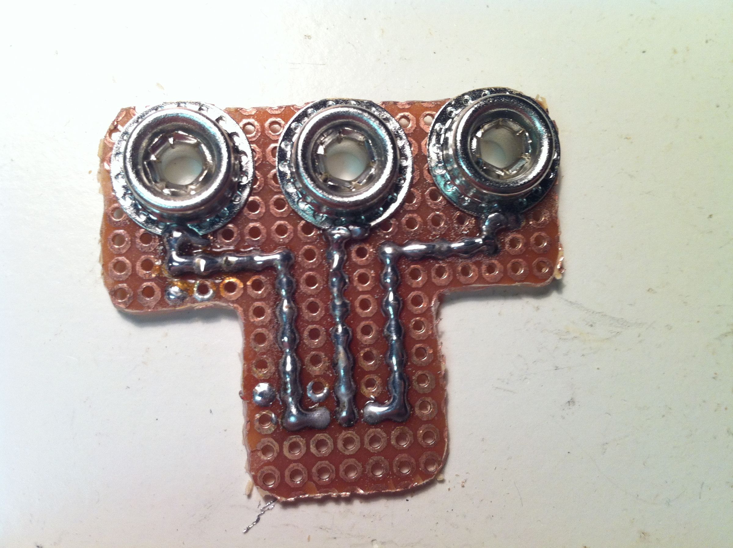 Making Fabric to PCB ÂSnapBricksâ